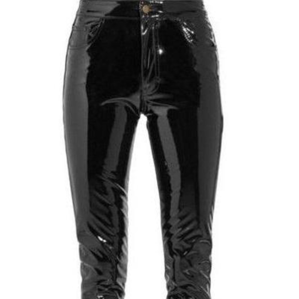Black Vinyl Pants